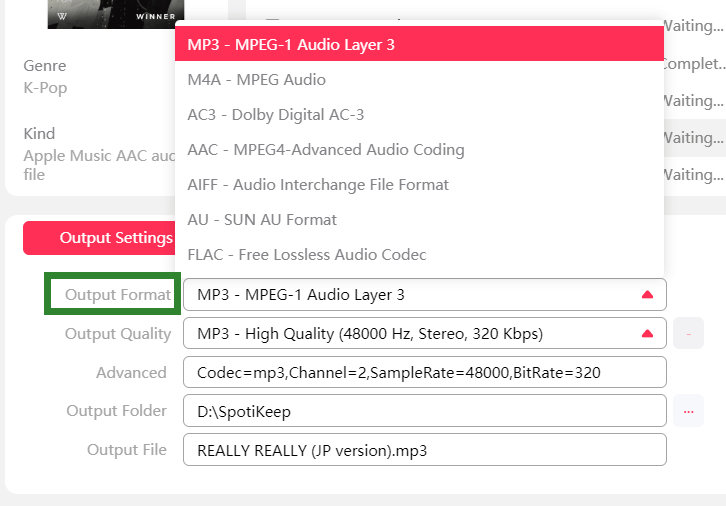 Customize Output Format