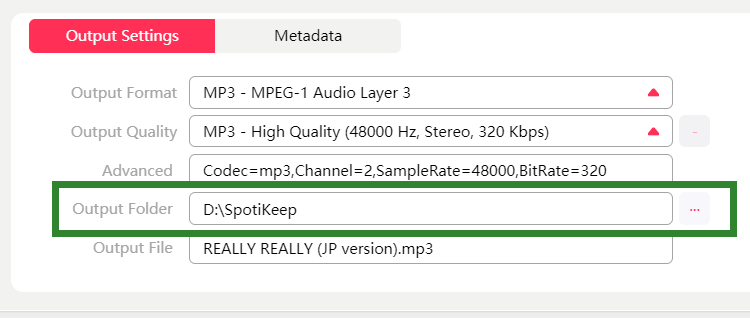 Customize Output Location