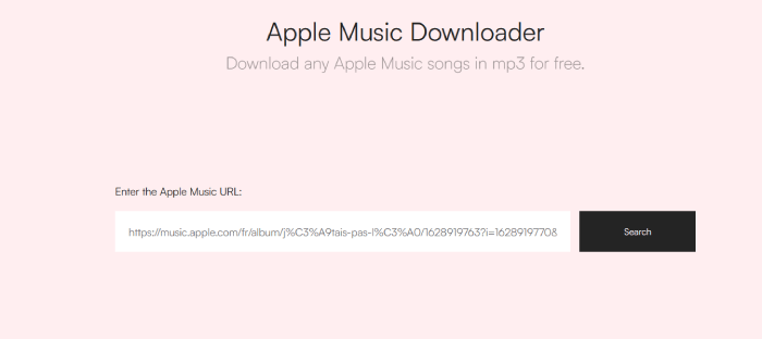 Keep Songs from Apple Music Soundloader Search URL