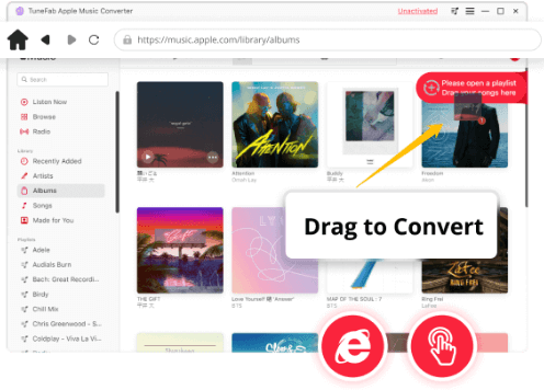 Play Apple Music in Car TuneFab Drag to Convert