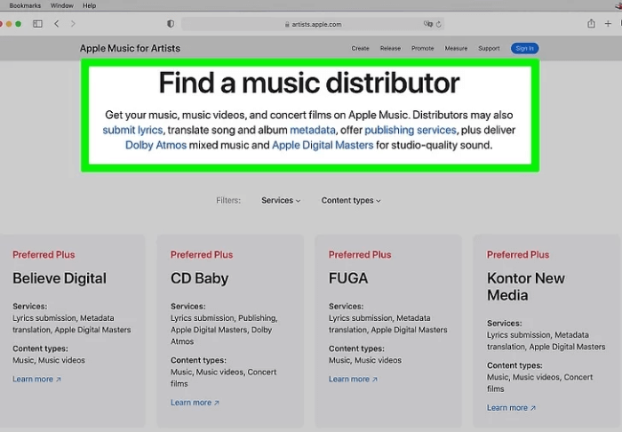 Upload Music to Apple Music Find Distributor