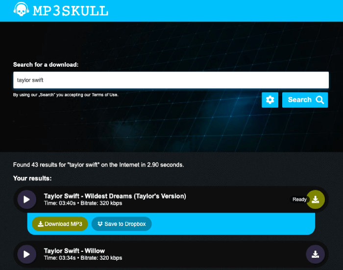 Free MP3Skulls Music Downloader 