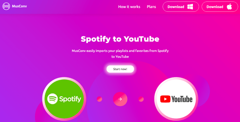 MusConv Spotify to YouTube 