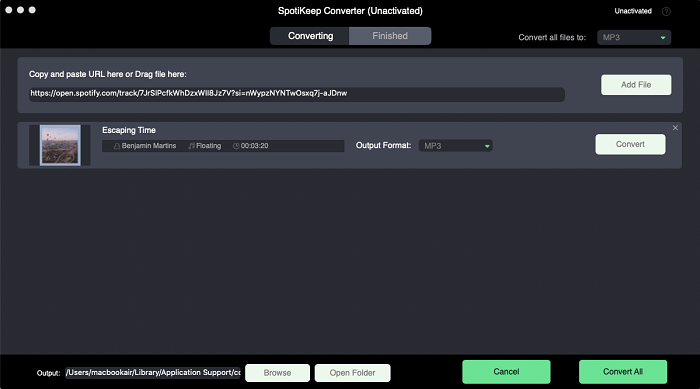 Add Spotify Music to SpotiKeep Converter