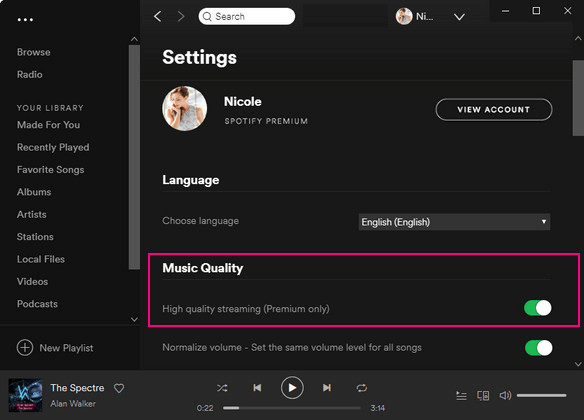 Spotify Premium Streaming Desktop Music Qualigy