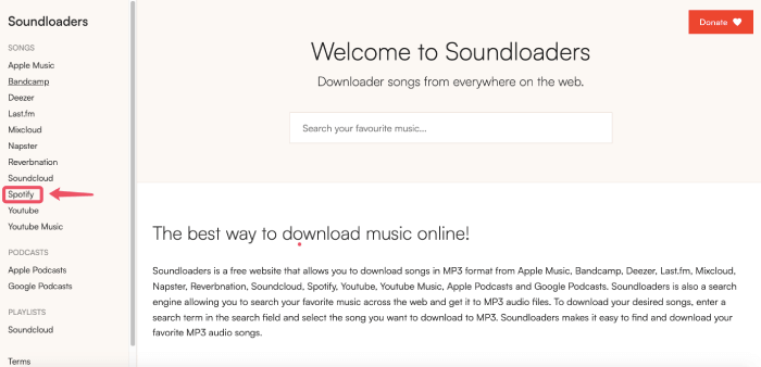 Online Spotify to MP3 Converter Soundloaders Spotify