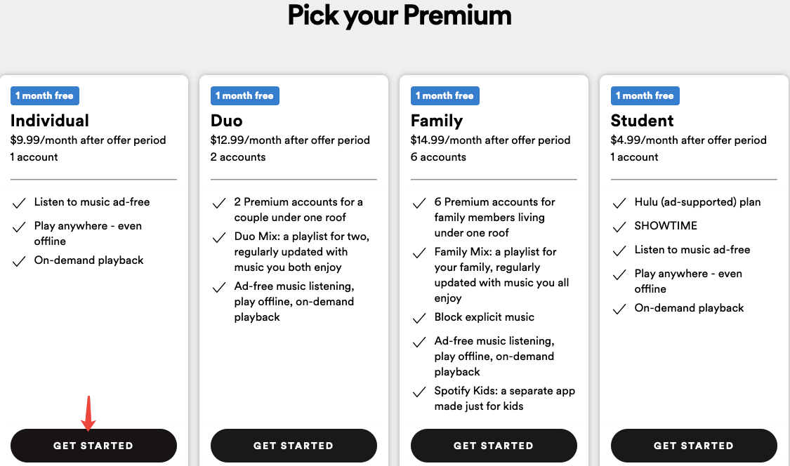Spotify Pick Your Premium