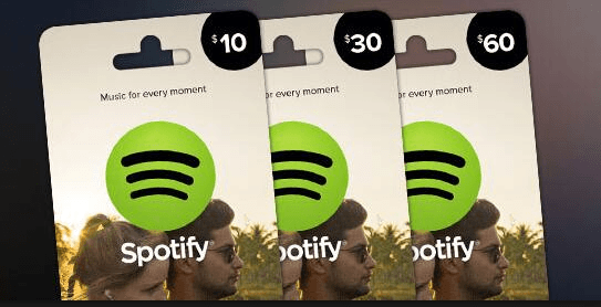 spotify premium gift card price