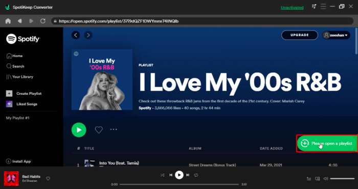 MyFreeMP3 Alternative SpotiKeep Spotify Music Converter Open Playlist