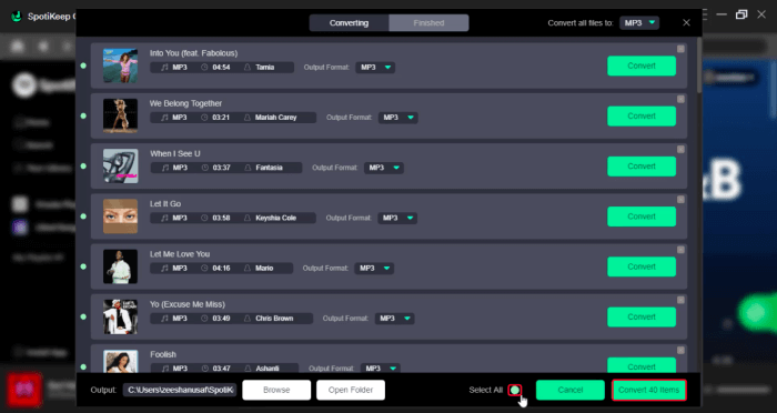 Spotify to MP3 SpotiKeep Convert All