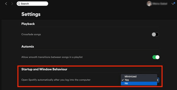 Stop Spotify from Opening on Startup Windows App No