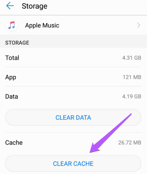 Apple Music Not Working Clear Cache